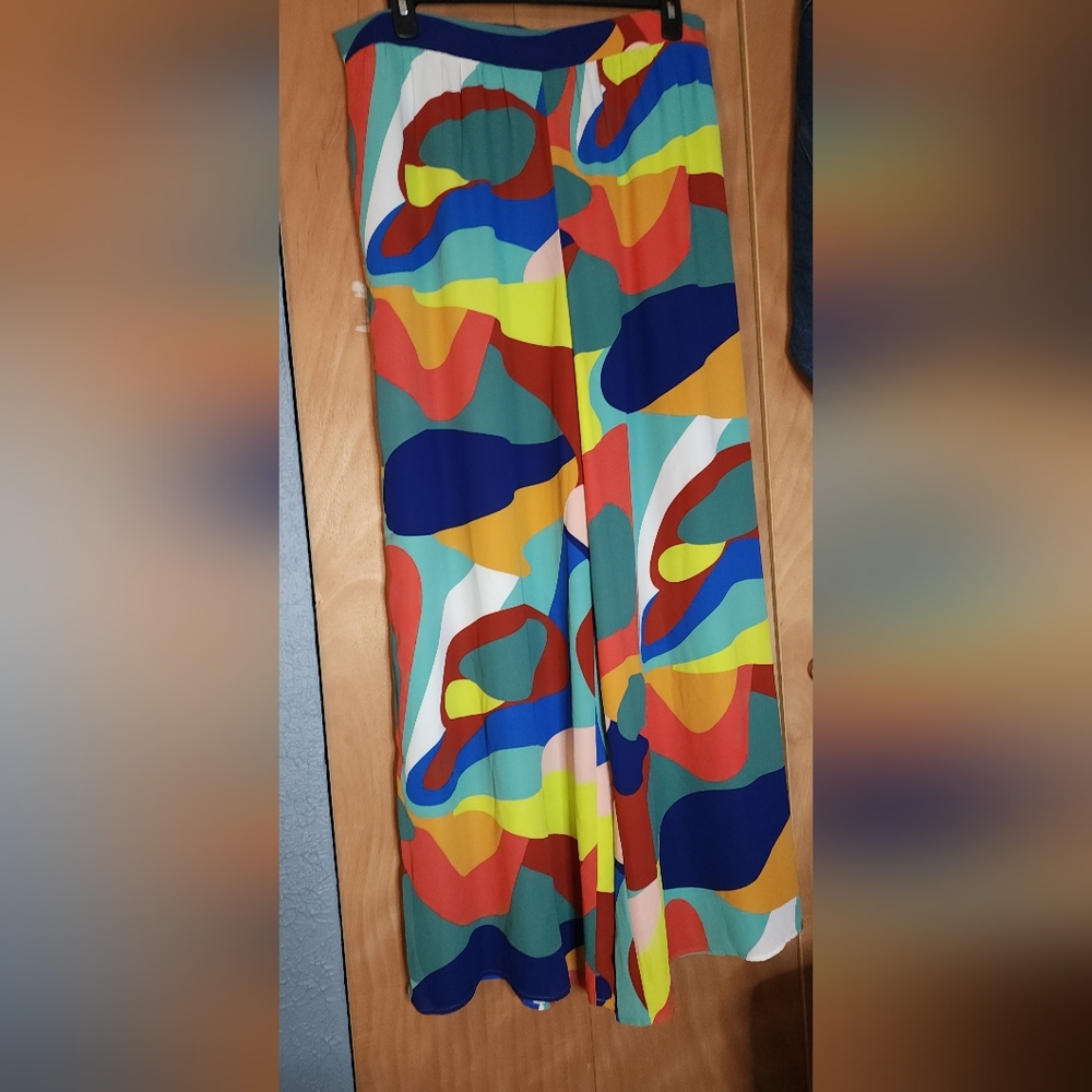 Gabrielle Union New York and Co. Wide leg Pant Size XXL multicolor stretch waist